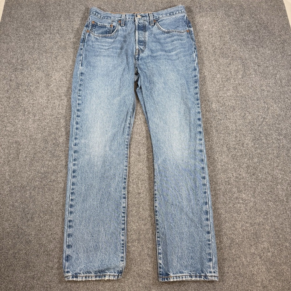 Levi's Jeans Womens 30x30 Blue 501 Orginal Straight Fit Button Fly Medium Wash